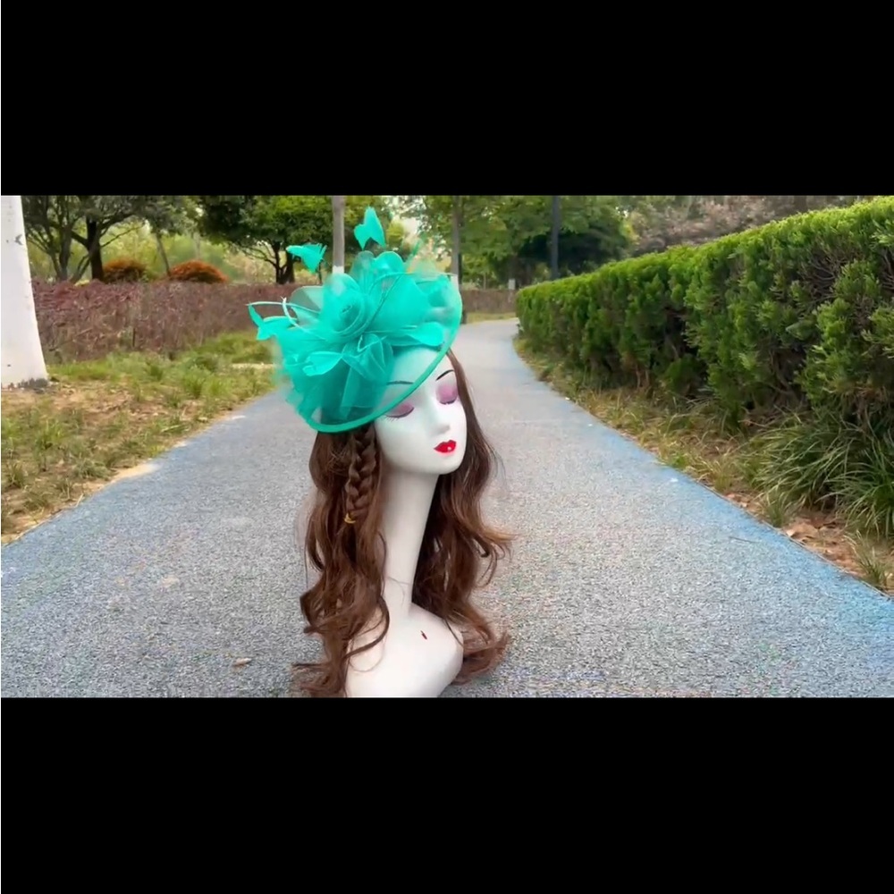 NEW Fascinator Royal Blue Hat - Picture 11 of 12